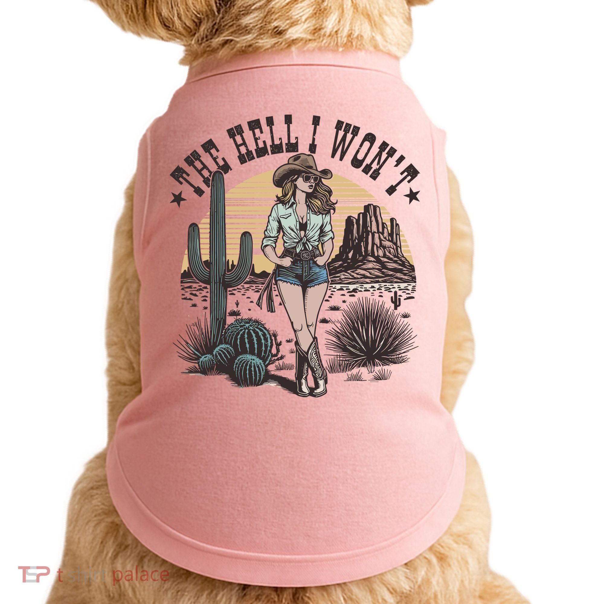 The Hell I WonT  Retro Western Cowgirl Doggie Tank