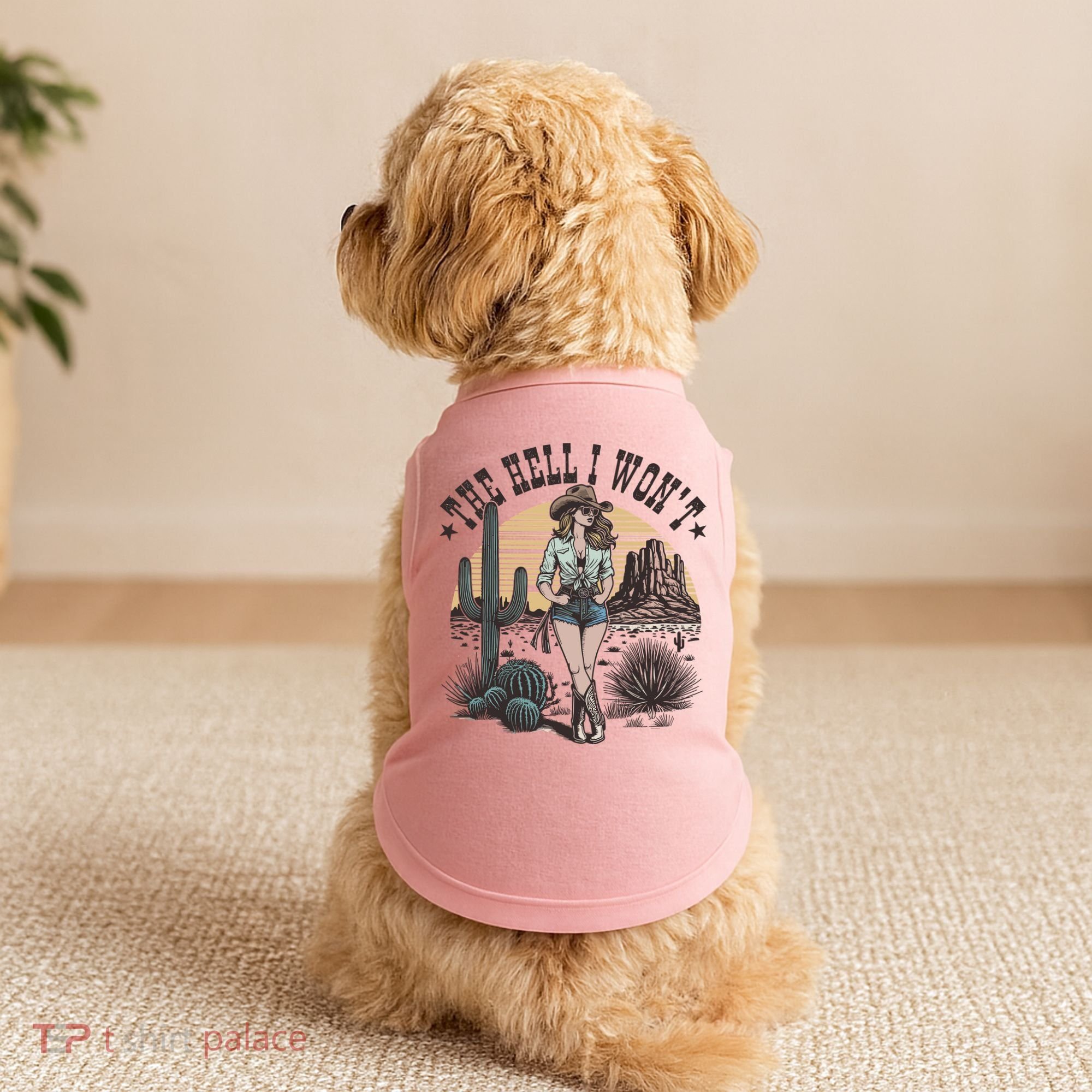 The Hell I WonT  Retro Western Cowgirl Doggie Tank
