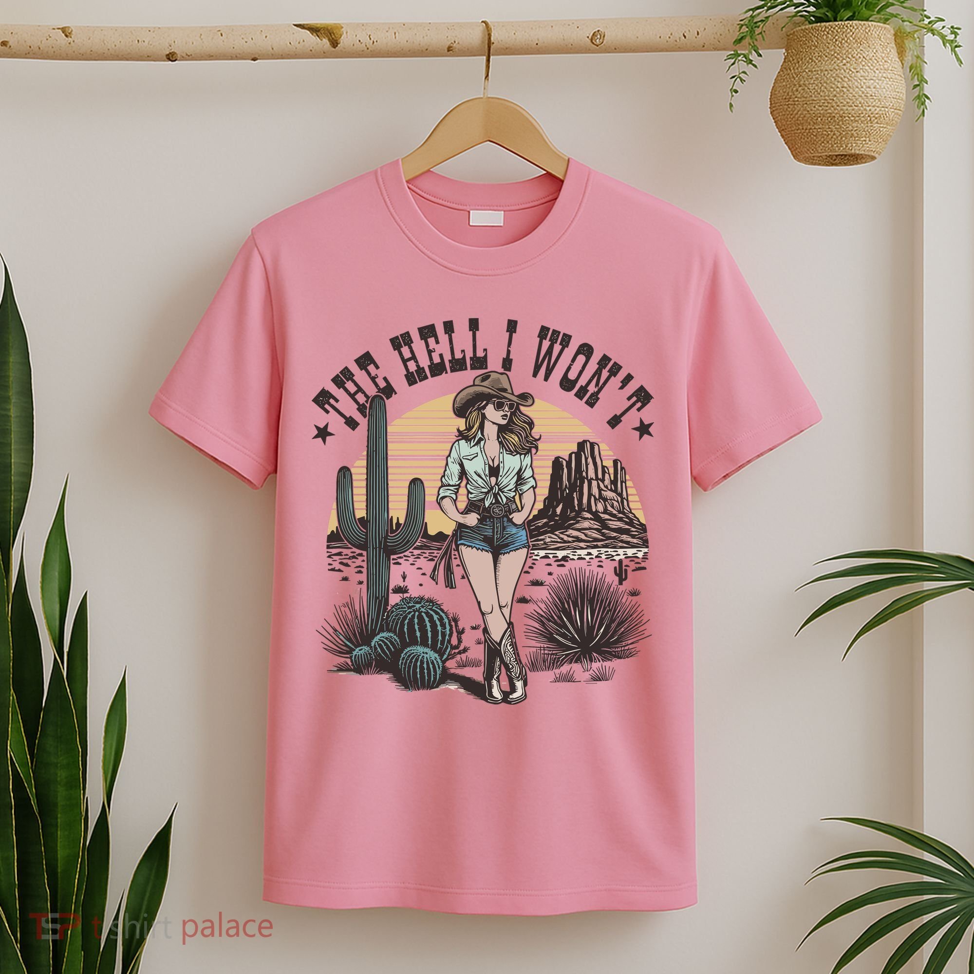 The Hell I WonT  Retro Western Cowgirl T-Shirt