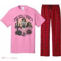The Hell I WonT  Retro Western Cowgirl Pajama Set thumb 0