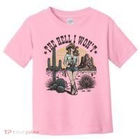 The Hell I WonT  Retro Western Cowgirl Toddler T-Shirt thumb 0