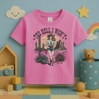 The Hell I WonT  Retro Western Cowgirl Toddler T-Shirt thumb 3
