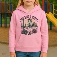 The Hell I WonT  Retro Western Cowgirl Kids Hoodie thumb 3