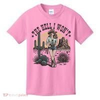 The Hell I WonT  Retro Western Cowgirl Kids T-Shirt thumb 0