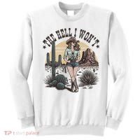 The Hell I WonT  Retro Western Cowgirl Sweatshirt thumb 0