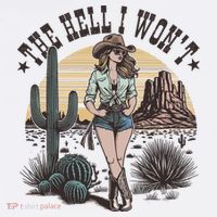 The Hell I WonT  Retro Western Cowgirl Women's Hoodie thumb 2