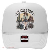 The Hell I WonT  Retro Western Cowgirl Hat thumb 0