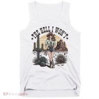 The Hell I WonT  Retro Western Cowgirl Tank Top thumb 0