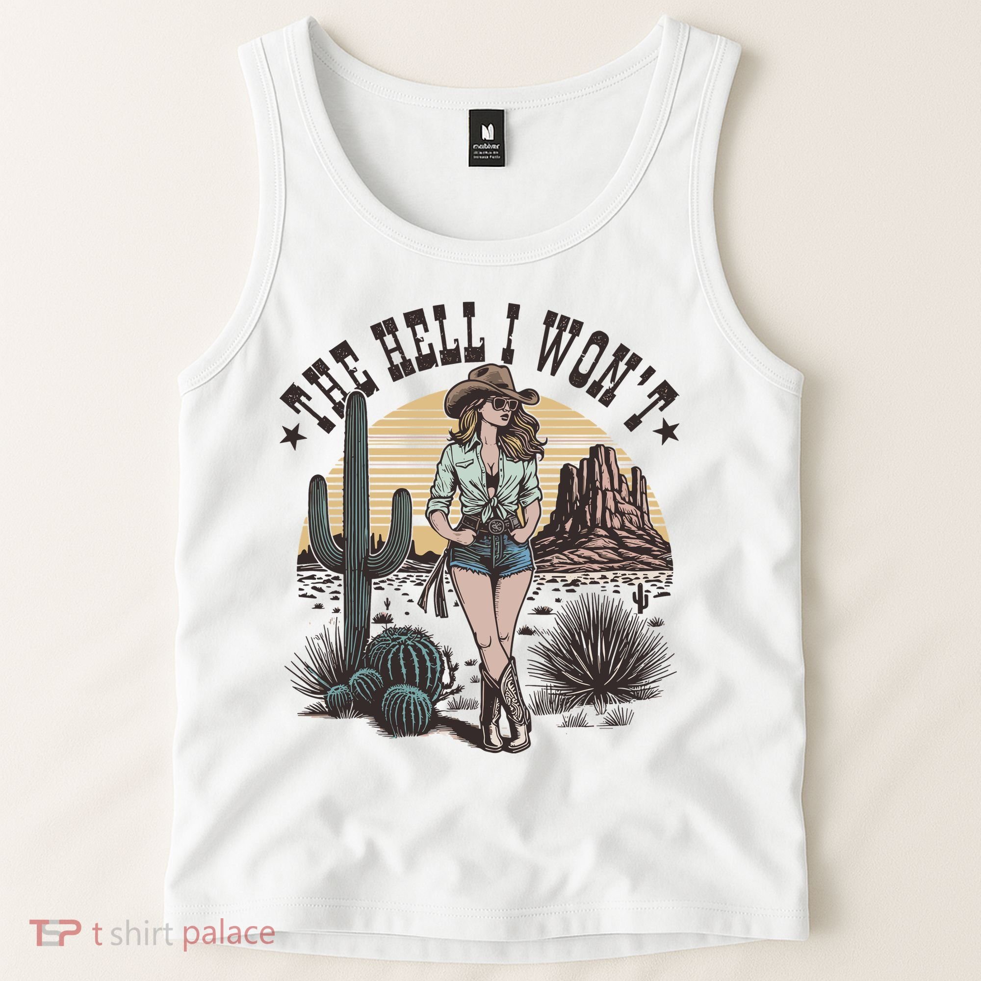 The Hell I WonT  Retro Western Cowgirl Tank Top