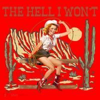 The Hell I WonT Retro Western Cowgirl Santa Hat thumb 1