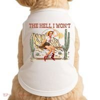 The Hell I WonT Retro Western Cowgirl Doggie Tank thumb 0