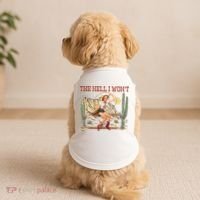 The Hell I WonT Retro Western Cowgirl Doggie Tank thumb 2