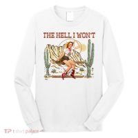 The Hell I WonT Retro Western Cowgirl Long Sleeve Shirt thumb 0