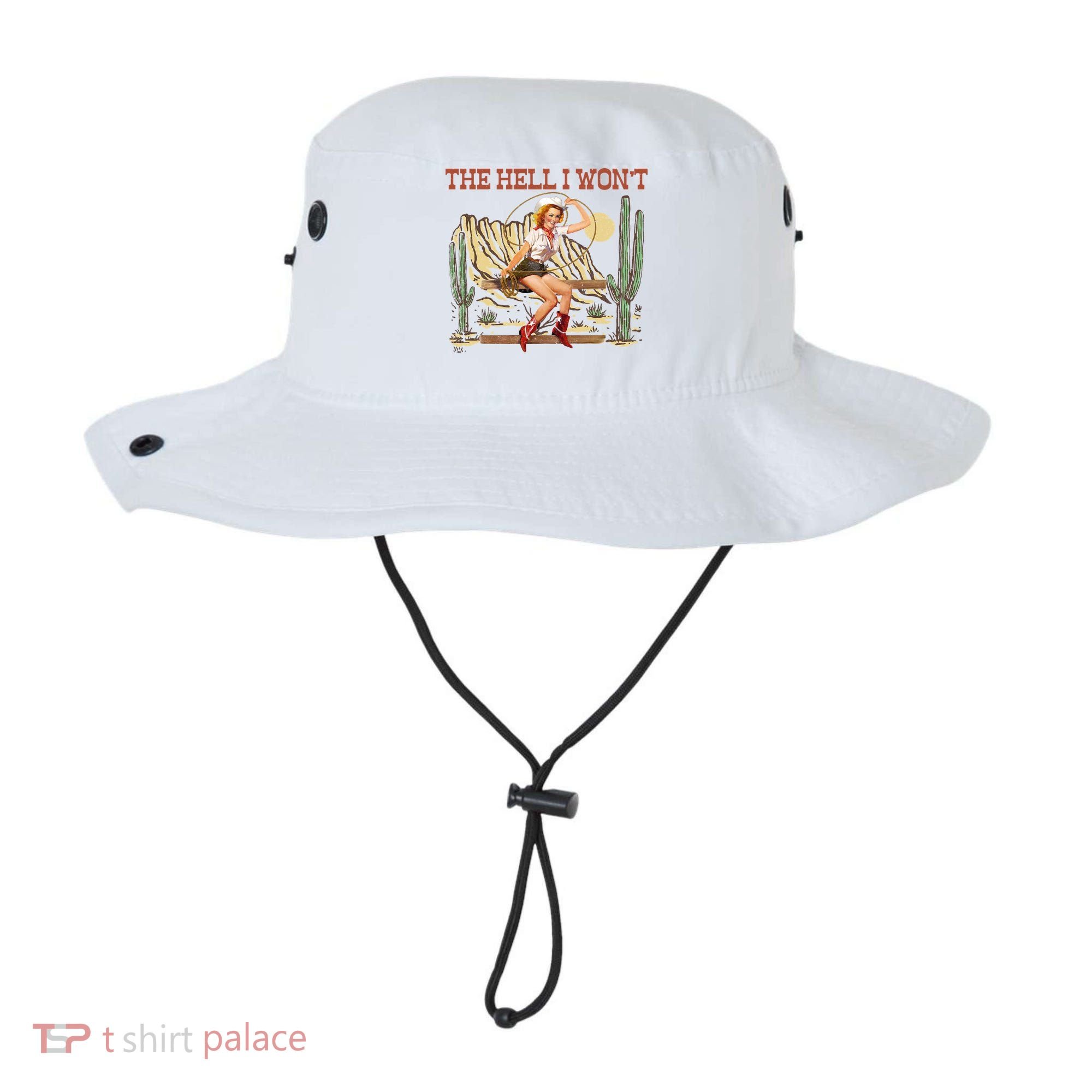 The Hell I WonT Retro Western Cowgirl Bucket Hat