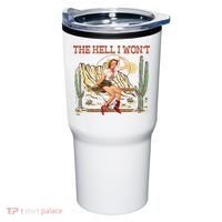 The Hell I WonT Retro Western Cowgirl Tumbler thumb 0