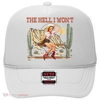 The Hell I WonT Retro Western Cowgirl Hat thumb 0