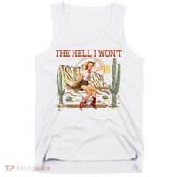 The Hell I WonT Retro Western Cowgirl Tank Top thumb 0