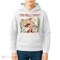 The Hell I WonT Retro Western Cowgirl Kids Hoodie thumb 4