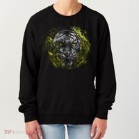 Tiger Hiding In The Grass Women's Sweatshirt thumb 0