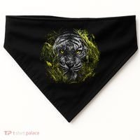 Tiger Hiding In The Grass USA-Made Doggie Bandana thumb 0