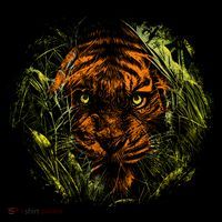 Tiger Hiding In The Grass Coffee Mug thumb 5