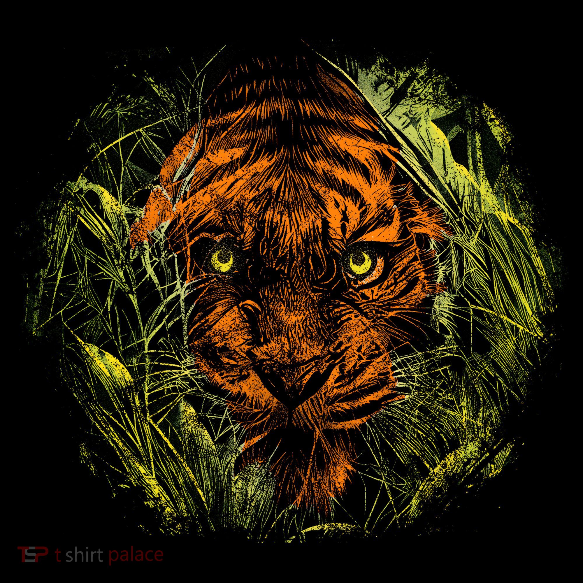 Tiger Hiding In The Grass Coffee Mug