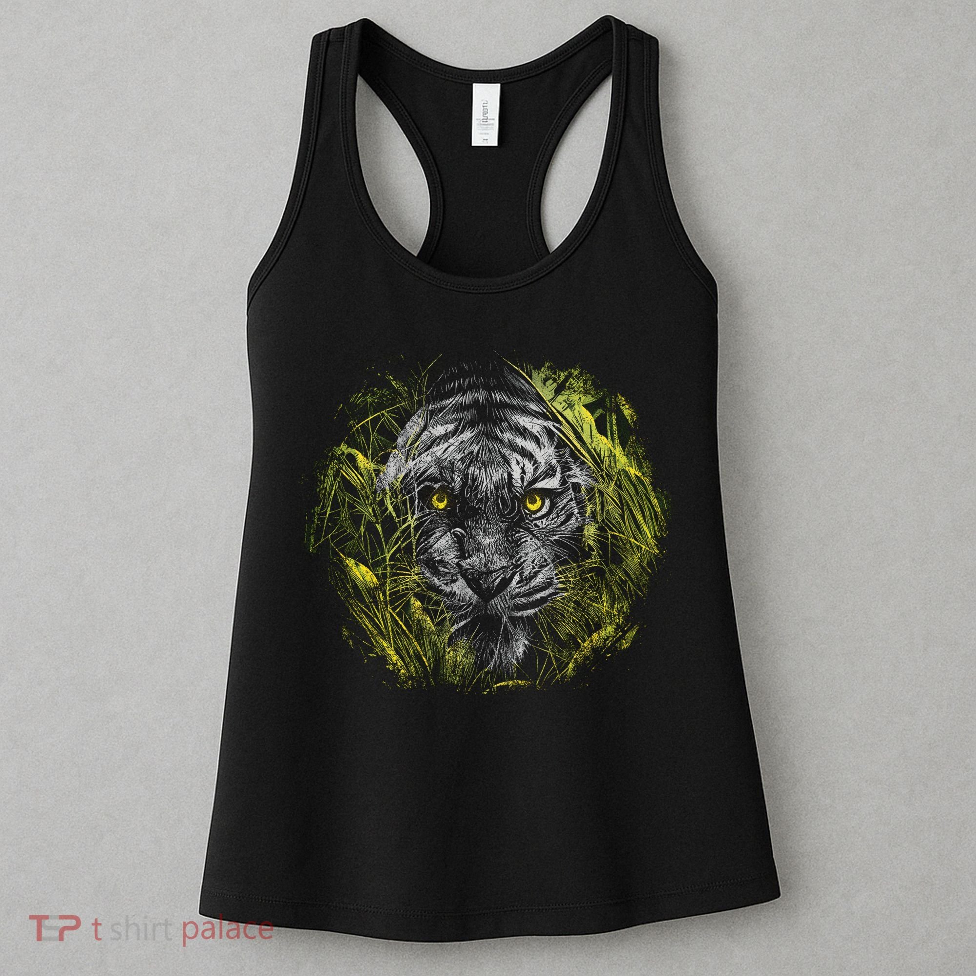 Tiger Hiding In The Grass Women's Tank Top