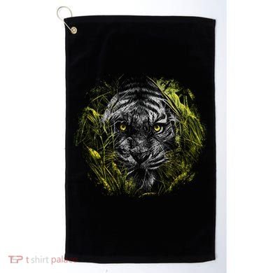 Tiger Hiding In The Grass Golf Towel