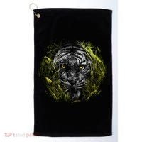 Tiger Hiding In The Grass Golf Towel thumb 0