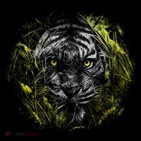 Tiger Hiding In The Grass Visor thumb 3