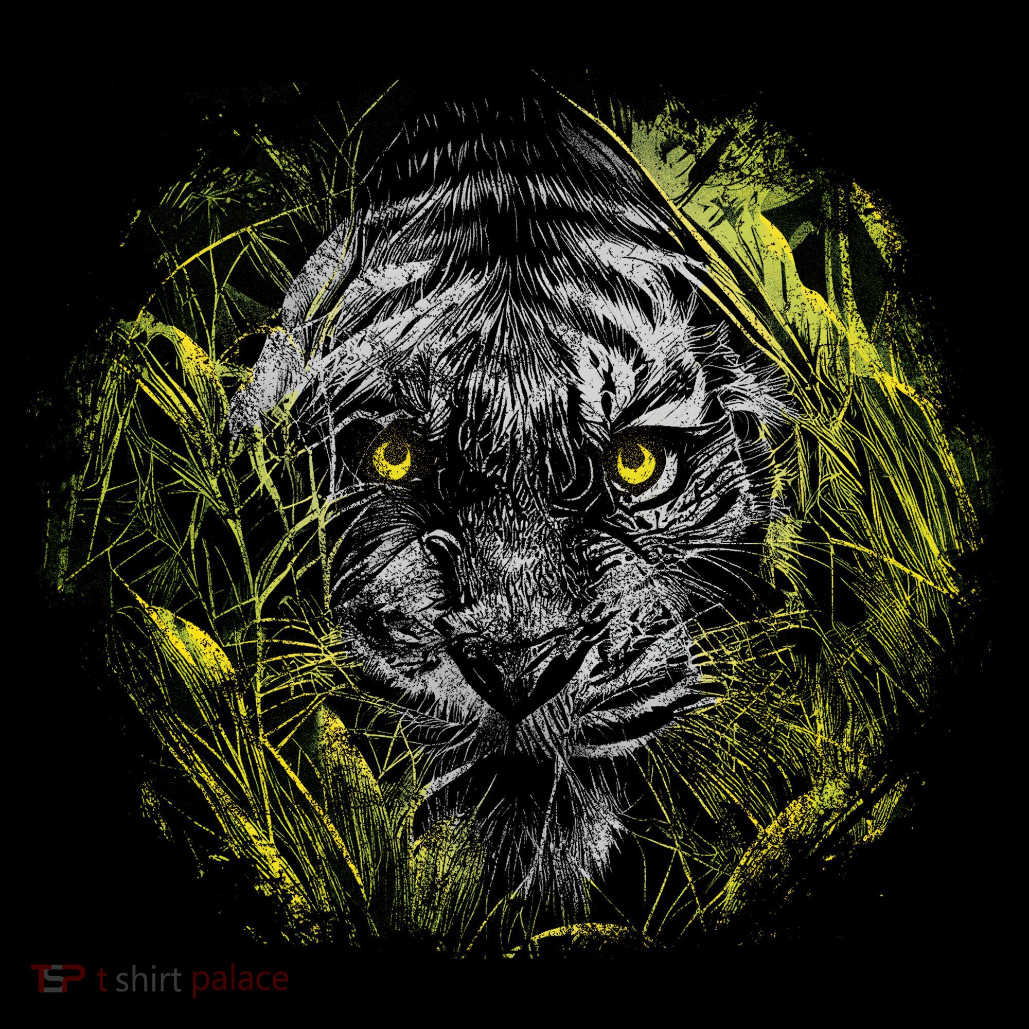 Tiger Hiding In The Grass Visor