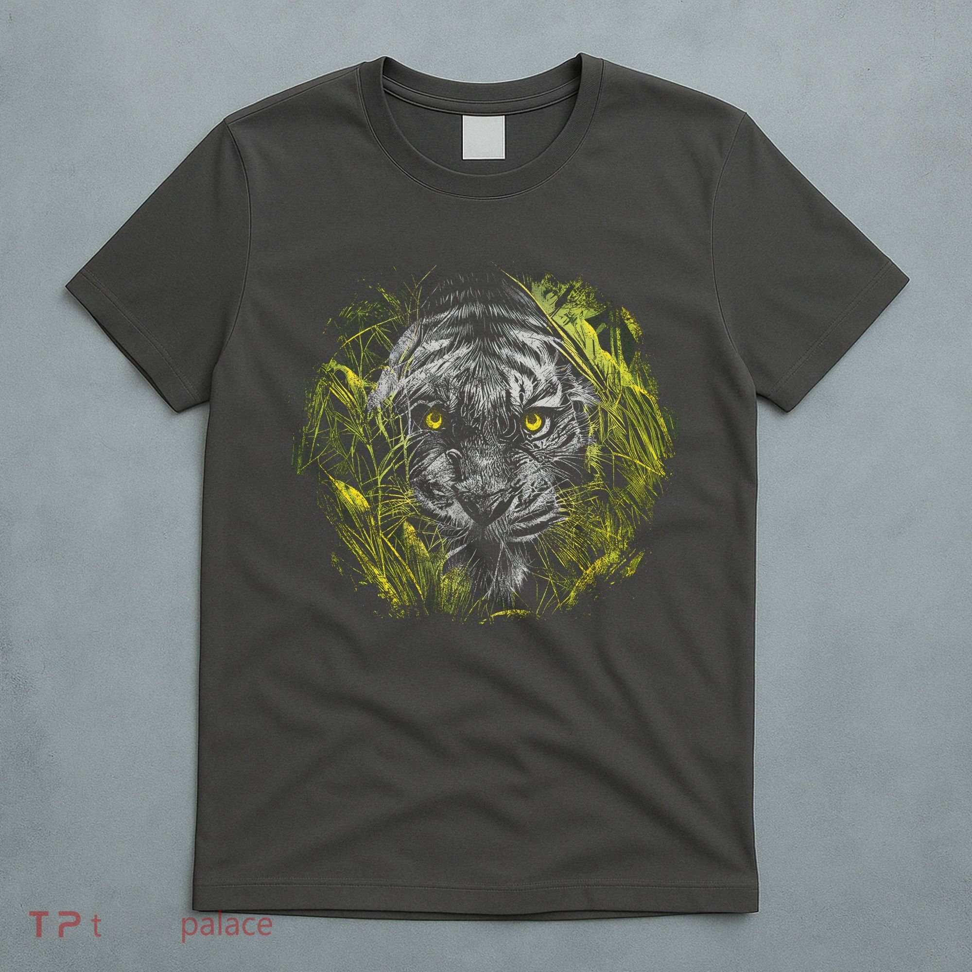 Tiger Hiding In The Grass T-Shirt