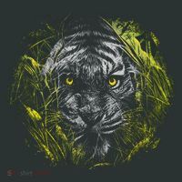 Tiger Hiding In The Grass Coaster thumb 2