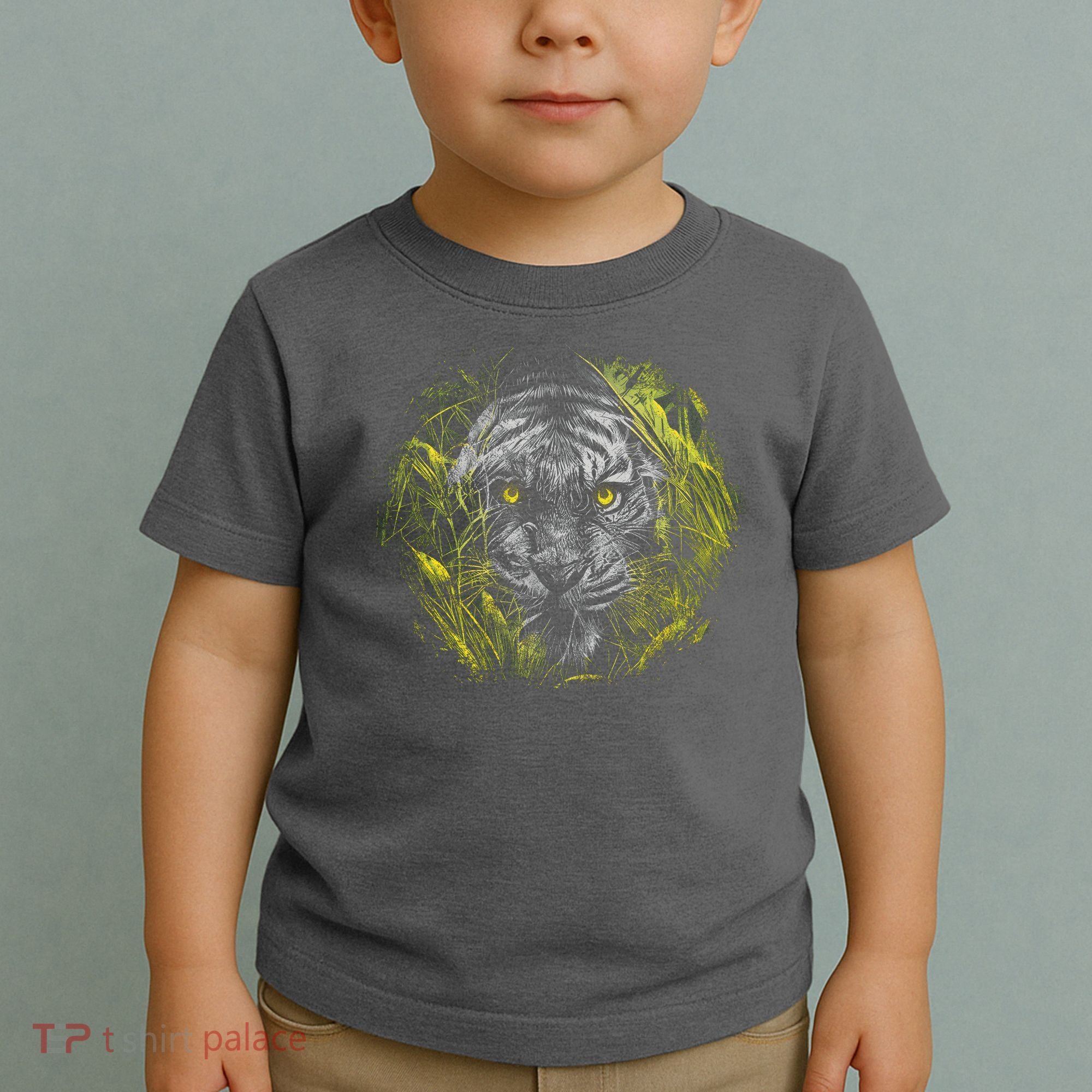 Tiger Hiding In The Grass Toddler T-Shirt