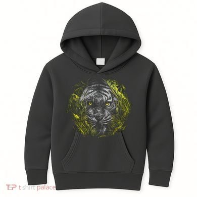 Tiger Hiding In The Grass Kids Hoodie