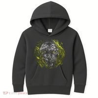 Tiger Hiding In The Grass Kids Hoodie thumb 0