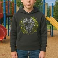 Tiger Hiding In The Grass Kids Hoodie thumb 2