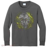 Tiger Hiding In The Grass Kids Long Sleeve Shirt thumb 0