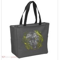 Tiger Hiding In The Grass Tote Bag thumb 2