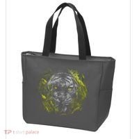 Tiger Hiding In The Grass Tote Bag thumb 3