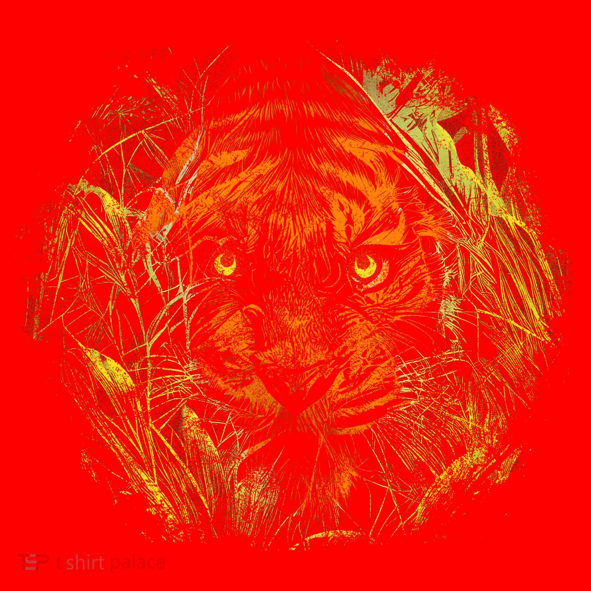 Tiger Hiding In The Grass Santa Hat