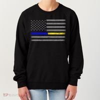 Thin Blue Gold Line Police Dispatcher Flag Women's Sweatshirt thumb 0