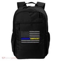 Thin Blue Gold Line Police Dispatcher Flag Backpack thumb 0