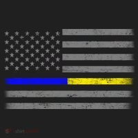 Thin Blue Gold Line Police Dispatcher Flag Beanie thumb 2