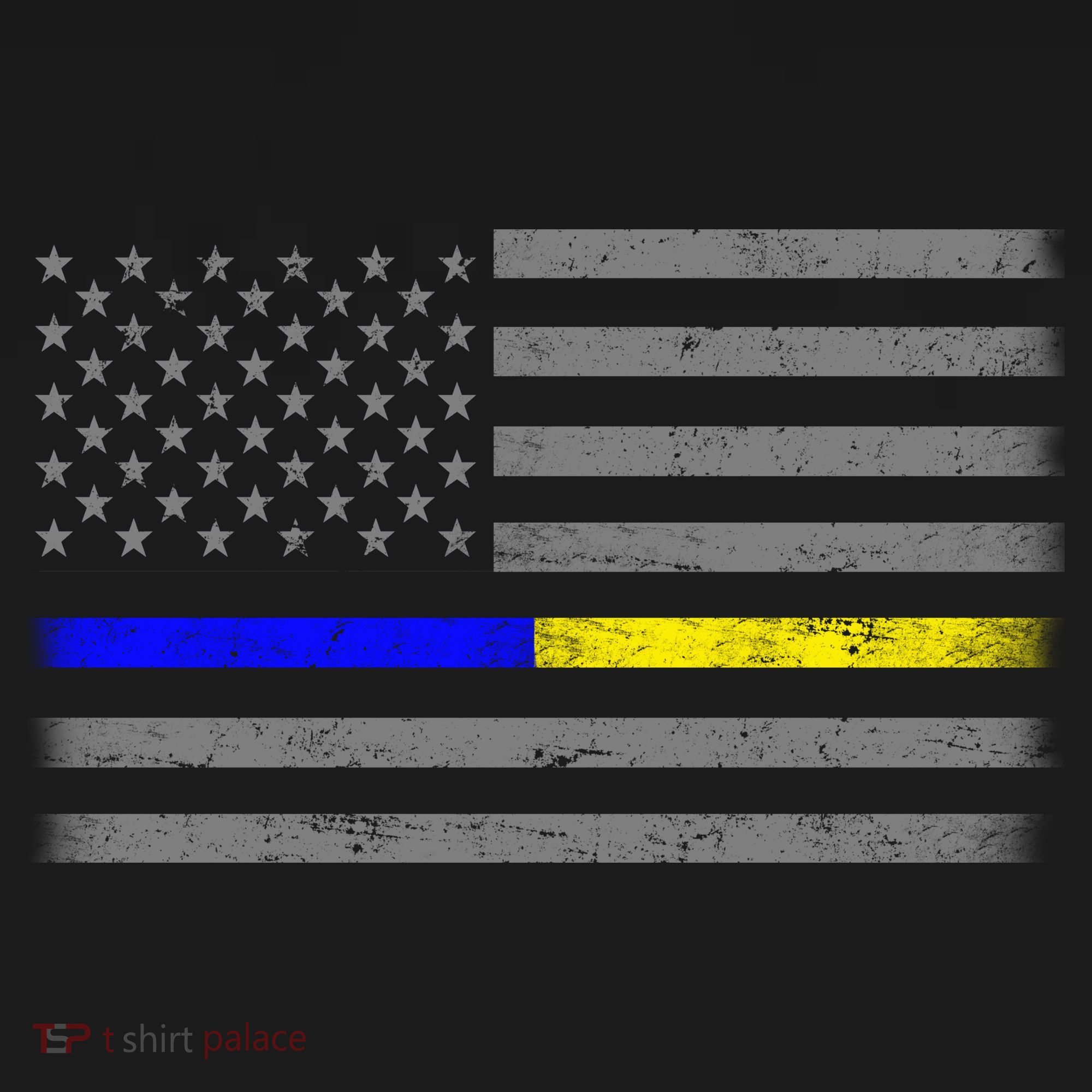 Thin Blue Gold Line Police Dispatcher Flag Toddler Hoodie