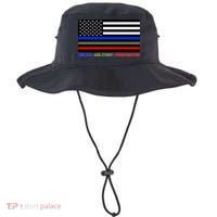 Thin Blue Green Red Lines Police Military Firefighter Bucket Hat thumb 0