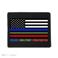 Thin Blue Green Red Lines Police Military Firefighter Mousepad thumb 0