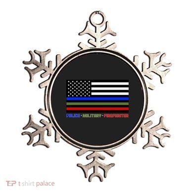 Thin Blue Green Red Lines Police Military Firefighter Ornament