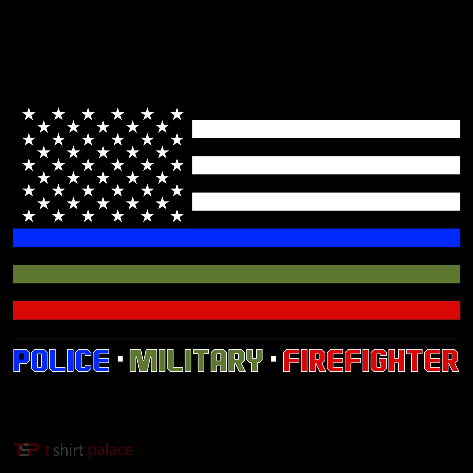 Thin Blue Green Red Lines Police Military Firefighter Baby Bodysuit
