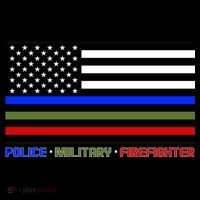 Thin Blue Green Red Lines Police Military Firefighter Visor thumb 3